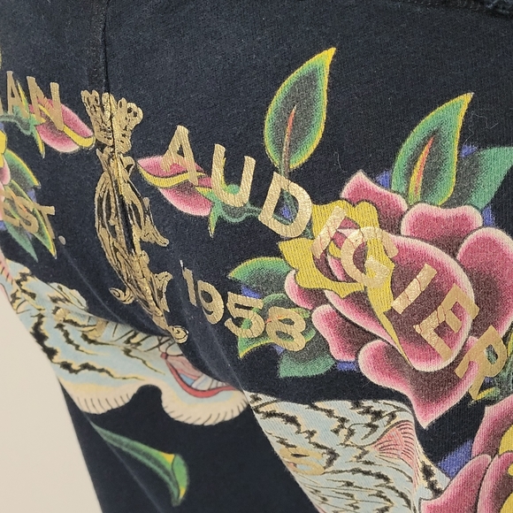 Christian Audigier DEADSTOCK Y2K flare sweats Sz S RARE!!!! - Picture 5 of 16